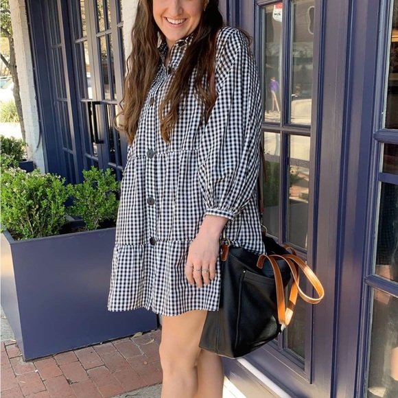 Black and white checkered Zara dress - size small - Picture 4 of 4